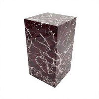 Table basse moderne en marbre rouge Rosso Levanto naturel, durable, blocs superposés, mobilier de luxe pour salon, directement de l'usine