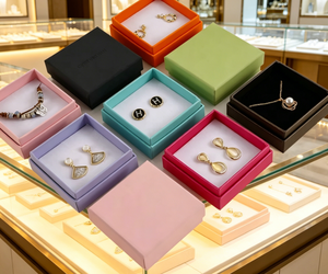 Caja de Almacenamiento de Joyas Cuadrada con Forro de Espuma EVA, Caja de Regalo Portátil de Cartón Rígido para Collar, Anillo y Pendientes - Product Image 5