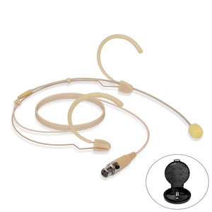Microphone double oreille haut de gamme à fixation sur <span class=keywords><strong>la</strong></span> tête - Léger, mini prise XLR TA3F 3 broches compatible avec le système sans fil AKG - Product Image 1
