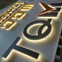 3D Outdoor Spiegelpoliertes Glänzendes Gold Metall-Logo Buchstaben Beschilderung Metall-Wandschild
