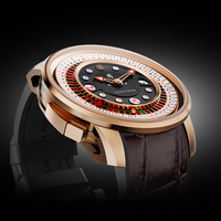 Montre homme LUCKY HARVEY Player Series Poker Roulette, montre mécanique automatique à figurine mobile, lumineuse, ZLS302