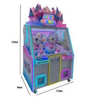 Machine de jeu d'arcade à monnayeur pour deux joueurs, type Grande Roue porte-bonheur, avec distributeur de prix en forme de poupées