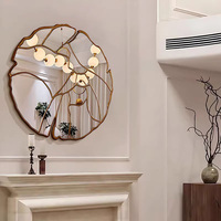 Miroir mural en verre irrégulier de luxe, 50 pièces minimum, décoration artistique créative Art Déco, vente en gros, directement de l'usine, OEM