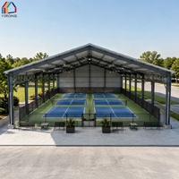Solución de Construcción de Cancha de Pickleball para Gimnasio Deportivo Interior con Estructura de Acero Prefabricada