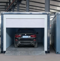 Abri de jardin/garage préfabriqué personnalisé en conteneur pour entrepôt extérieur/atelier avec porte à roulettes