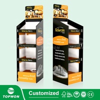 Étagères de présentation personnalisées pour supermarchés, présentoirs de sol en carton à 3, 4 ou 5 niveaux, présentoirs de produits en carton