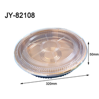JY-82108 Einweg-Glod runde Plastik kasten verpackung Vakuum lebensmittel verpackungs box Einweg lebensmittel plastik sushi box