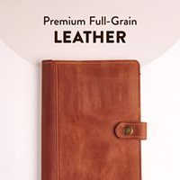 Carnet en cuir rigide avec couverture en cuir de veau, agenda rechargeable pour promotion