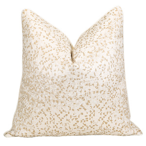 Throw Pillow Cover 18x18 20x20 Home Decoration <strong>Cushion</strong> Covers Elegant <strong>Beige</strong> Jacquard Pillowcase for Livingroom Bedroom Couch - Product Image 1