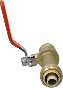 Robinet à bille à raccord rapide 1/2 pouce en laiton sans plomb, passage plein, 1/4 de tour, certifié NSF ANSI61, raccord de plomberie en cuivre PEX CPVC - Product Image 2