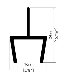 للماء شريط عازل البلاستيك PVC أداة إيقاف الماء الزجاج باب حمام أسفل الحرس ختم قطاع - Product Image 3