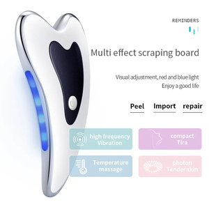 Yüz masajı Microcurrent Gua Sha kazıma kurulu elektrikli titreşimli masaj aleti - Product Image 4
