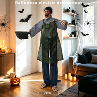 Nouvelle Décoration Halloween 2026 : Balançoire Lumineuse Électrique « Crazy Butcher » à Commande Vocale et Détection pour Maison Hantée et Salle Secrète