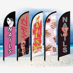 Bandera de Pluma de Poliéster con Diseño Temático de Uñas, Impresa Digitalmente, sin Poste, para Publicidad Exterior de Salón de Belleza y Tienda de Uñas - Product Image 3