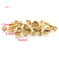 B4649 Fermoir de haute qualité plaqué or en acier inoxydable pour colliers et bracelets, idéal pour la fabrication de bijoux