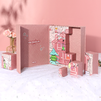 Boîte-cadeau de Noël personnalisée imprimée avec aimant pour le chocolat et le maquillage Boîte de calendrier de l'avent de 24 jours