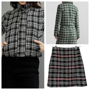 Tela de chenilla drapeada teñida con hilo, 100% poliéster, con rayas, peso vestimentario, para blazers, vestidos y culottes antiestáticos. - Product Image 2