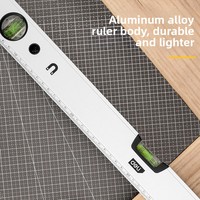Instrument de mesure de niveau magnétique industriel efficace, qualité industrielle, alliage d'aluminium 600 mm, précision 1 mm, mesure de niveau durable
