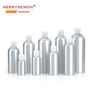 Flacon de parfum en <span class=keywords><strong>aluminium</strong></span> avec couvercle rabattable, tailles de 30 ml à 500 ml, conteneur de lotion cosmétique, base en métal et bouchon à vis - Product Image 1