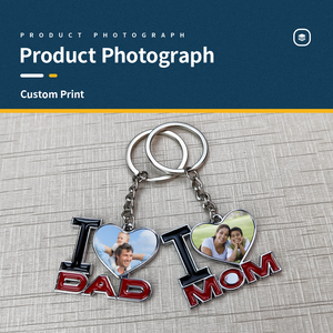 Portachiavi a Forma di Cuore per Mamma Prosub, Supporti per Sublimazione all'Ingrosso, Stampa Personalizzata del Logo, Portachiavi in Lega di Zinco alla Moda - Product Image 4