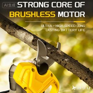 Lithium Electric Pruning Shears 3cm Blade Alloy Steel Rechargeable For Garden <b>Tree</b> Trimming - Product Image 4
