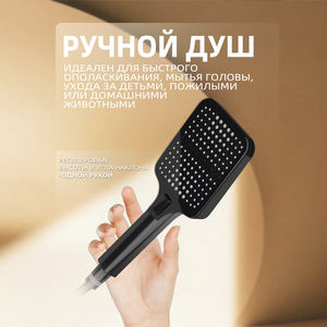 OULEMEI Grifería de Ducha Completa de Acero Inoxidable con Acabado Gris Pulido, Iluminación Ambiental Tipo Botón de Piano, Pantalla Digital y Cabezal de Ducha Tipo Lluvia - Product Image 5