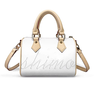 Sac à main en cuir gaufré personnalisé avec poignée supérieure, motif unique, sac à bandoulière pour femmes matures