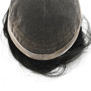 Toupet da <span class=keywords><strong>uomo</strong></span> LONGFOR <span class=keywords><strong>invisibile</strong></span> con pizzo svizzero frontale, sistema di sostituzione dei capelli in pizzo svizzero, 100% capelli umani dall'aspetto naturale per <span class=keywords><strong>uomo</strong></span> - Product Image 4