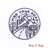 Patchs brodés japonais de la montagne Fuji à repasser pour veste universitaire, chapeau, patchs brodés à repasser, pierre précieuse de lune, patch personnalisé