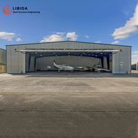 Hangar d'avion préfabriqué en acier à grande portée, grand bâtiment métallique pour l'entreposage et la maintenance des avions