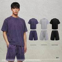 T-shirt à manches courtes en pur coton, 275g, avec logo personnalisé, nouveau modèle, article très demandé en gros, style patchwork flocon de neige, bords bruts