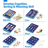 Jouet éducatif Montessori pour développer la motricité fine, planche d'activités sensorielles en feutre pour tout-petits, jouets en bois Montessori