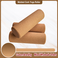 Hochdichter Massivkork 10*30cm Umweltfreundlicher Yoga-Block Fusselfreier Roller für Unisex Pilates Massage