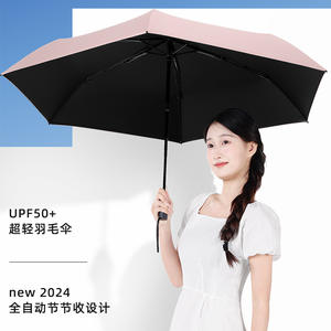 Sombrilla Plegable Automática, Ultraligera, con Protección Solar, Anti-rebote, con Diseño de Plumas, Ideal para Regalo o Publicidad - Product Image 2