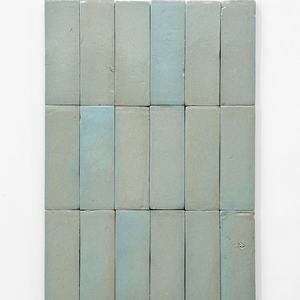 Carreaux en porcelaine zellige carrés bleu clair faits à la main, carreaux muraux en céramique rustique de haute qualité, intérieur luxueux, antibactérien, <span class=keywords><strong>maison</strong></span> - Product Image 5