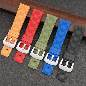 <span class=keywords><strong>Bracelet</strong></span> de montre respirant en caoutchouc fluoré Somiis orange de haute qualité 20 mm 22 mm pour <span class=keywords><strong>bracelet</strong></span> à dégagement rapide GT - Product Image 1