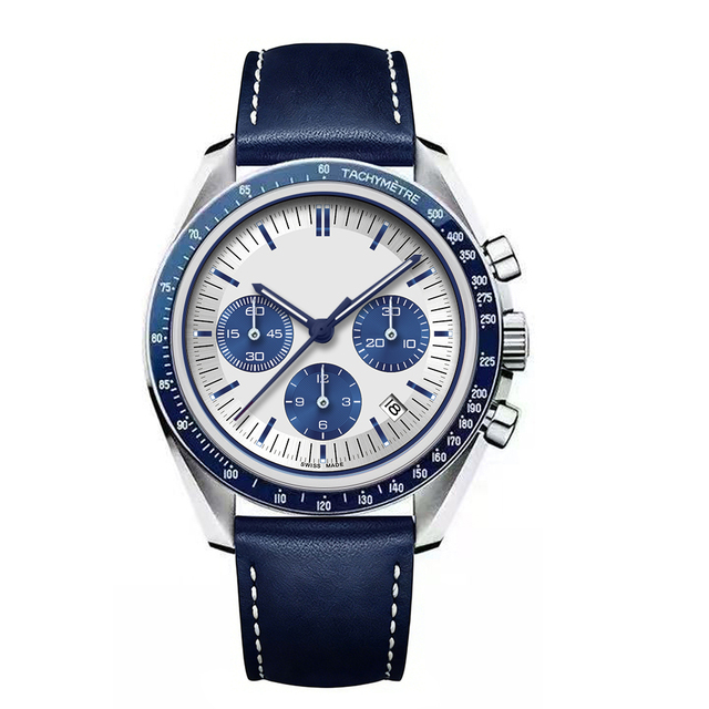 Original Fashion Men's Watch Waterproof Chronograph Date Men's Watch Leather Strap Quartz Watch Men's Sports Watch