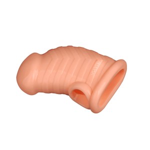 Dispositivo de castidad masculina Kit de jaula de pene de silicona alargada <span class=keywords><strong>con</strong></span> funda de pene Producto sexual - Product Image 3