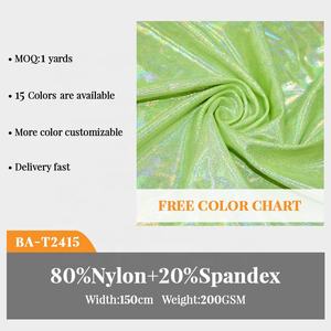 لا موك النيون الملونة النقاط الصوفي لمعان رقائق معدنية مرنة-ملابس السباحة الرقص الجمباز الأقمشة يوتار - Product Image 3