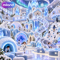 Centre de jeux intérieur Château de glace Monde polaire pour garderies Solution tout-en-un Blocs de construction écologiques Service OEM ODM