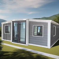 Maison de conteneur extensible Hangfa modulaire préfabriquée de luxe de 20 pieds avec panneau sandwich de 2 chambres à coucher