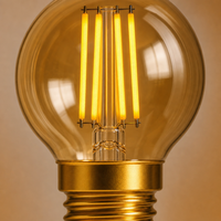 Ampoule LED à filament de haute qualité, directement de l'usine, G45, 4 fils, 2200-6500K, CRI 90+, dimmable, 4W, 5.5W, 6W, 8W, pour applique murale