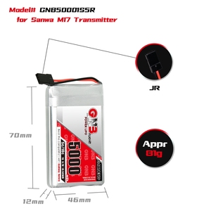 GAONENG GNB 5000mah 2S 5C/10C BOXER TX16S Remote Control XT30 XT60 7.4V RC LiPo <b>Battery</b> for Sanwa M17 Transmitter Receiver - Product Image 5