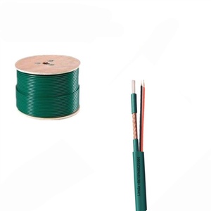 <span class=keywords><strong>Cable</strong></span> <span class=keywords><strong>coaxial</strong></span> KX7 KX6 con 2 conductores <span class=keywords><strong>de</strong></span> Cu trenzados <span class=keywords><strong>de</strong></span> potencia <span class=keywords><strong>Cable</strong></span> <span class=keywords><strong>de</strong></span> <span class=keywords><strong>Internet</strong></span> <span class=keywords><strong>de</strong></span> 305m PVC verde sólido LSZH - Product Image 1