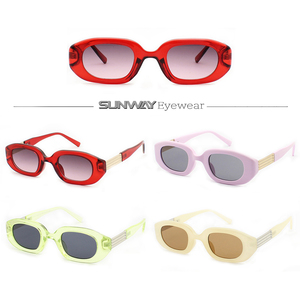 New Trendy Brand Small Rectangle Thick Frames Sun Glasses Men Women Fashion Red Sunglasses Custom Logo Uv400 protection Unisex - Product Image 2
