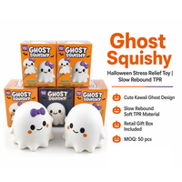Southpeak Toy Squishy Fantôme d'Halloween en TPR souple à rebond lent, Kawaii, anti-stress, vente en gros, boîte cadeau incluse, 2 styles