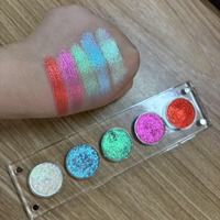 Marque privée Arcly Super Sparkle Palette d'ombres à paupières multichromes Duochrome personnalisée 5 couleurs