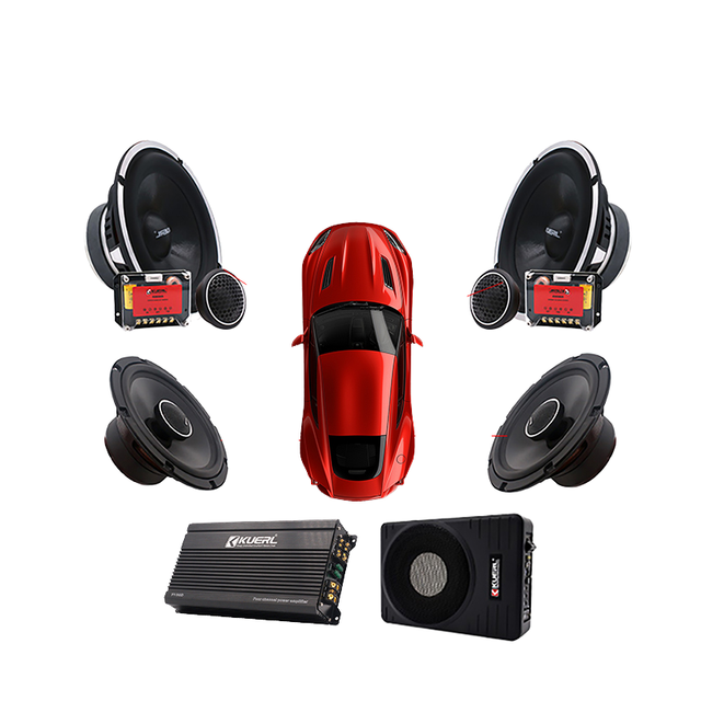 Car Audio Refit 6.5 Inch Component Speaker Coaxial Speaker Power Amplifier and Subwoofer Combination Set