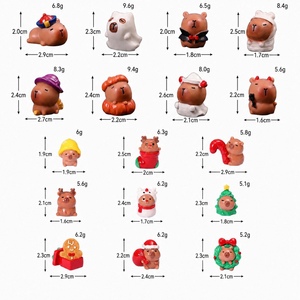 Figurines miniatures <span class=keywords><strong>en</strong></span> résine de capybara <span class=keywords><strong>en</strong></span> gros, assortiment de miniatures de Noël et d'<span class=keywords><strong>Halloween</strong></span> pour micro-paysages, décoration intérieure, personnalisation OEM - Product Image 2