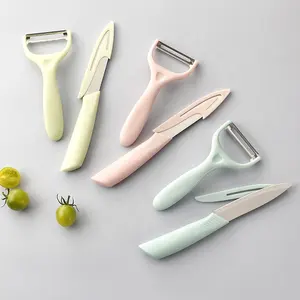 Fashion mini peeler Planer knife Stainless steel pp planer knife portable scraper melon and fruit peeling knife